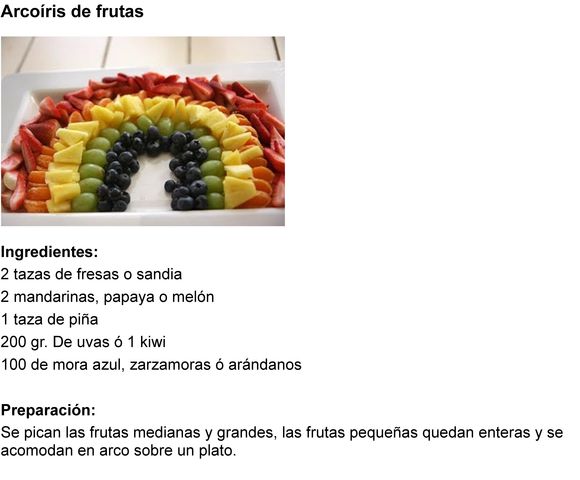 Arcoíris de frutas