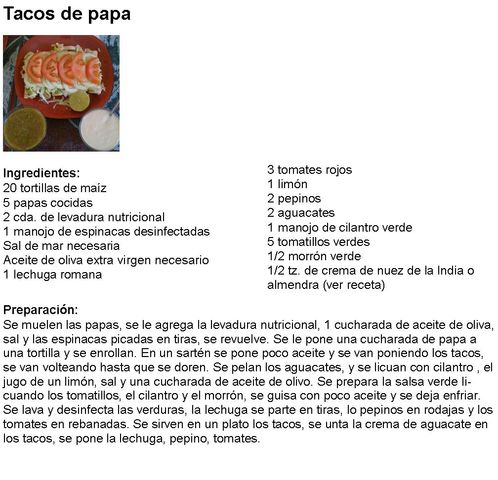 Tacos de papa