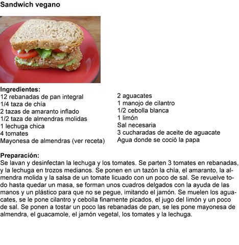 Sandwich vegano